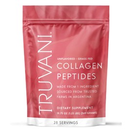 Truvani Hydrolyzed Collagen Peptides | Unflavored | 28 Servings | 20g Grass-Fed Collagen Protein Powder | Promotes Hair, Skin, and Nail Health | Dairy & Gluten Free | Women & Men | Package May Vary