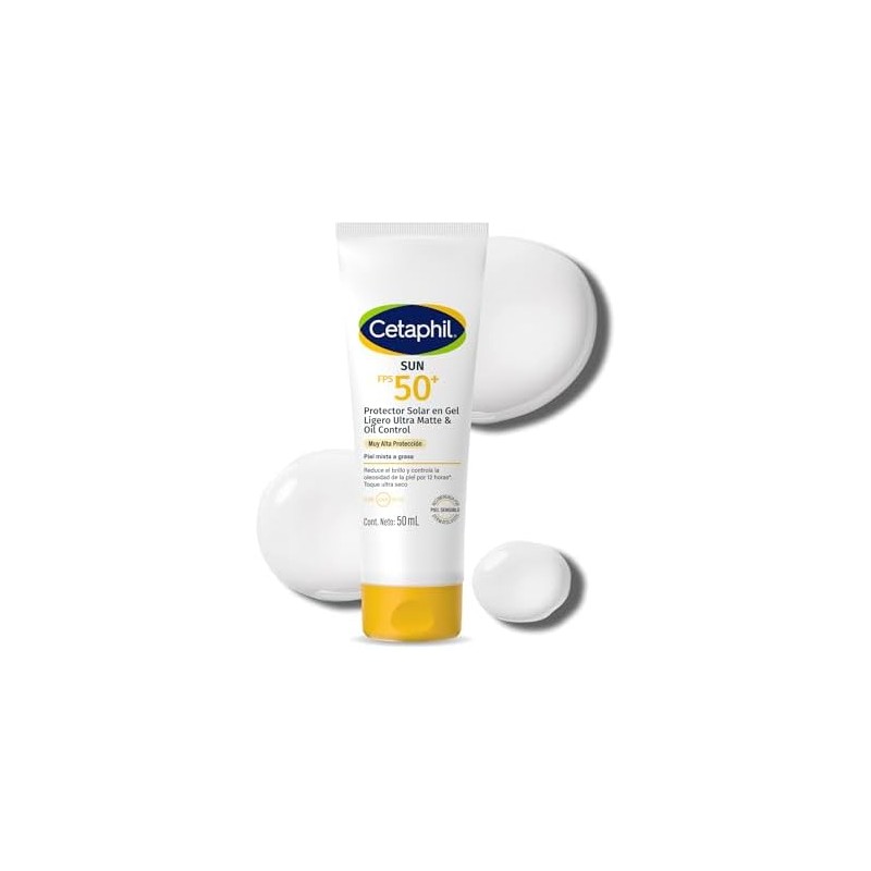 Cetaphil Sun FPS 50 Gel Ligero Ultra Matte Control Brillo