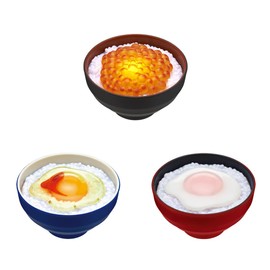 Salmon & Egg Rice Light [3 Types Set (Full Complete)] Gacha Gacha Capsule Toy