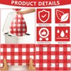 4 Pcs Red Plaid Tablecloth Plastic Red and White Checkered