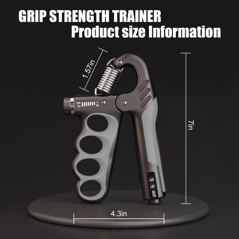 Takzop Grip Strength Trainer, Adjustable Forearm Resistance from 11 lbs