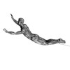 ABOOFAN 3pcs Versatile Wall Hanging Decoration Resin Man Statue for