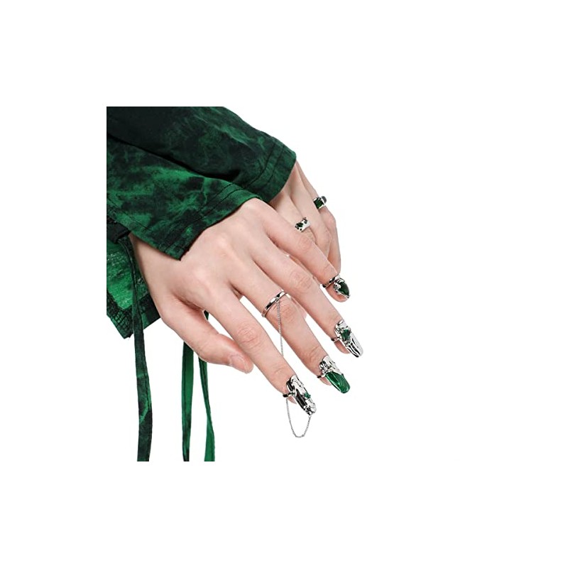 Women's Fingertip Nail Rings, Adjustable Opening Nail Art Charms Accessories,