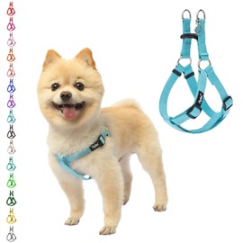PUPTECK No Pull Dog Harness Soft Adjustable Basic Nylon Step in Puppy Vest Outdoor Walking with ID Tag