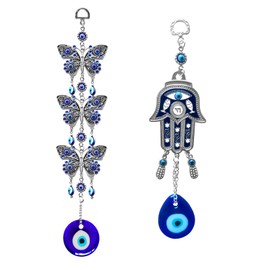 Turkish Blue Evil Eye Evil Eye Nazar Boncuk Butterfly Hamsa Hand Wall Hanging Decoration