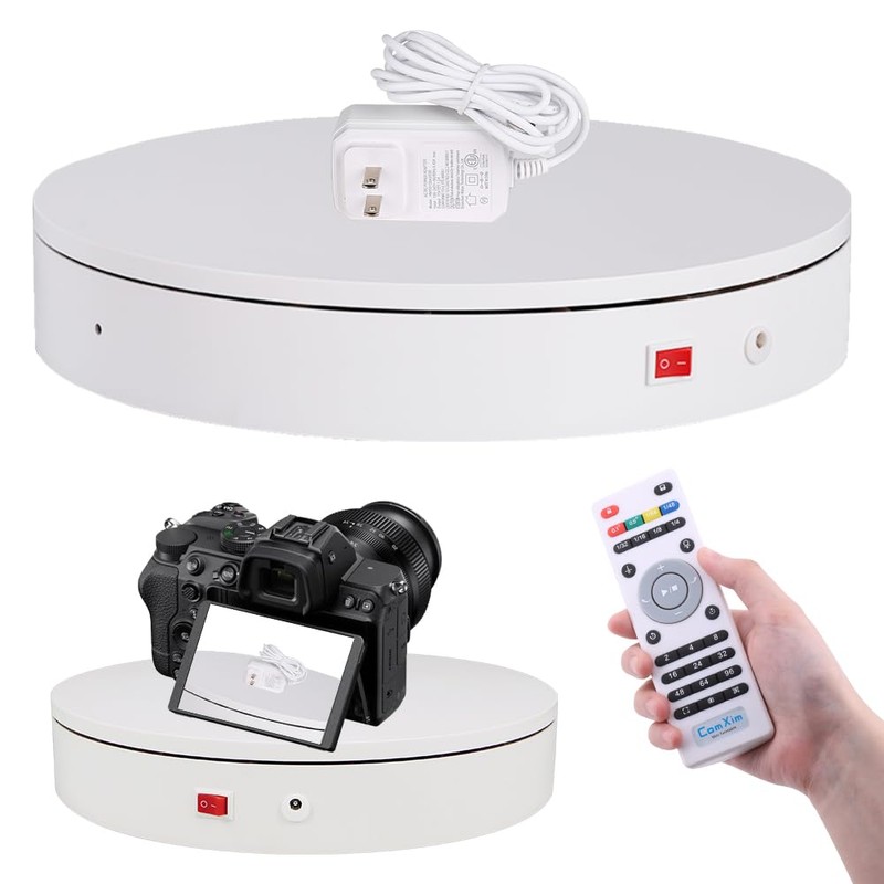 ComXim 12.6In/32cm Rotating Platform, 350lbs Capacity Motorized Electric Turntable, Heavy