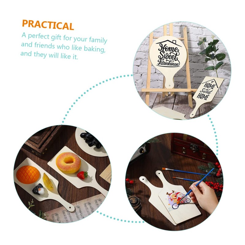 OHPHCALL 6Pcs Wooden Cutting Board DIY Tiny Chopping Board for