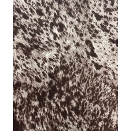 Suede Velvet Longhorn Spotted Cow Print Cowabunga Fabric Upholstery / 54" Wide/Sold by The Yard (CHOCOLATE)