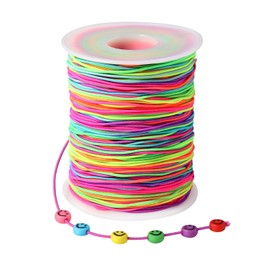Diboniur Elastic String for Bracelet Making, 1 mm × 100 m, Rainbow