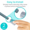 Vive Walking Cane Tips 2 Pack (3/4 Inch) - Non-Slip