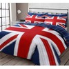 Home Republic Union Jack Reversible Checkered England Flag Bedding Duvet