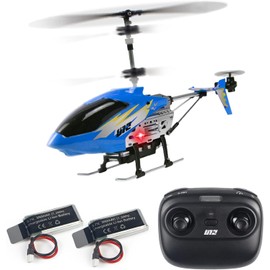 Ulifance U12 Helicopter Indoor RC Helicopter for Children Helicopter Remote Controlled with LED Light One Key Take/Off Altitude Hold RC Aeroplane Toy Gift for Boys and Girls Blue