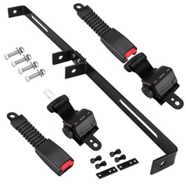 Golf Cart Seat Belt Bracket Kit Retractable 47.64” Seat Belts Bracket Kit for EZGO Club Car Yamaha Note:Not Fit Club Car Precedent/Onward/Tempo/Yamaha G29/Drive/Drive2 and EZGO RXV Models