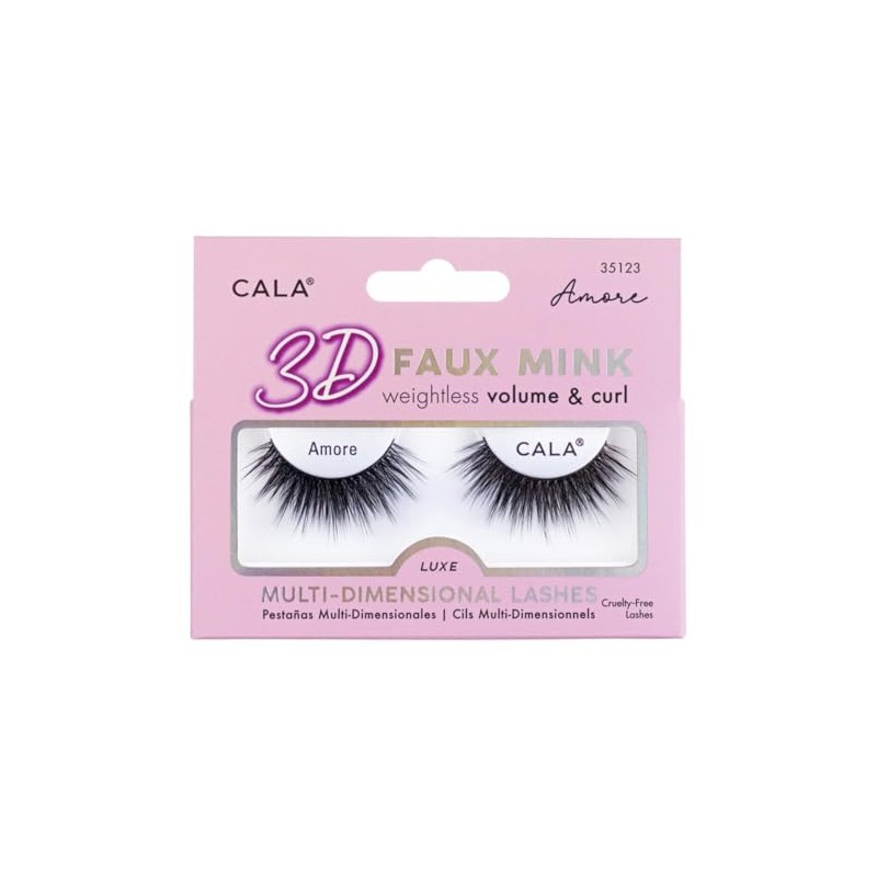CALA - "3D Faux Mink" pestañas postizas ultraligeras y multidimensionales