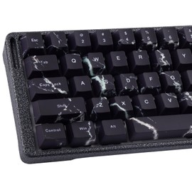 JOMKIZ PBT Keycaps - Magnetic Gaming Keyboard Keycaps Set, 131 Keys Cherry Profile Dye-Sub Custom Keycap, Marble Style Key Caps for 60%, 65%, 75%, 100% Cherry MX Mechanical Keyboard (Black)