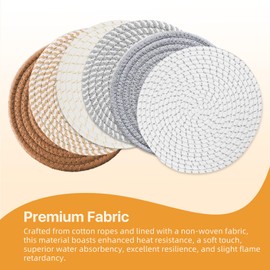 EwaRcud 8 Inch Hot Pot Stand with Tripod Base - 6-Pack Heat Resistant Kitchen Trivets for Countertop Protection, Fall Home Decor & Table Setting Accessories