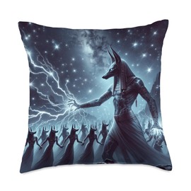 Fantasy Anubis Magic Egyptian Folklore Mythology Novelty Throw Pillow