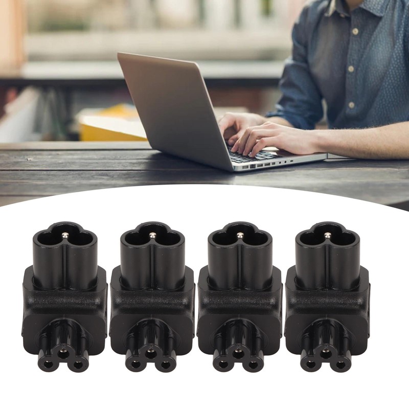 4PCS IEC320 C6 to IEC320 C5 Power Adapter Plug and