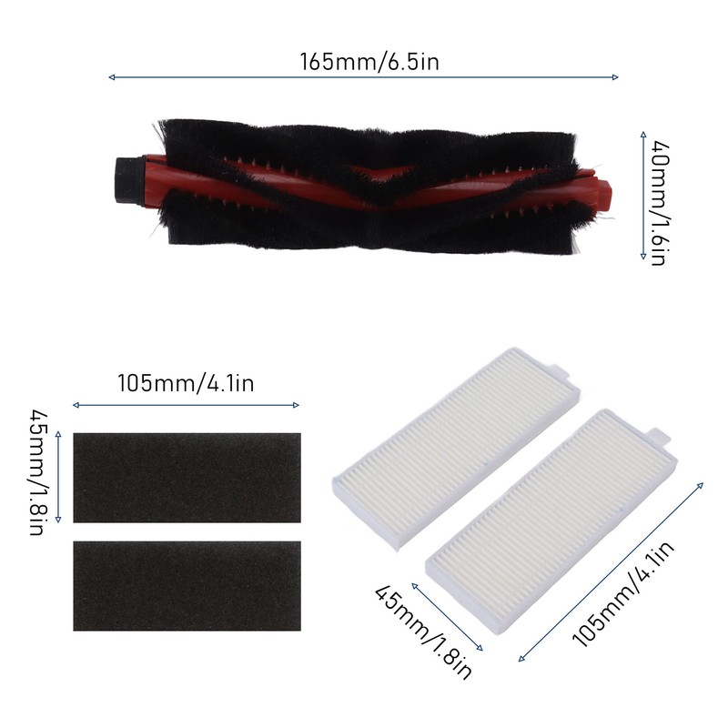 Sweeper Filter Replacement Side Brush Main Brush Rolling Brush Sweeping