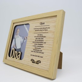 power gift Grandpa Photo Frame for Standing or Hanging. Photo Motif. Photography. Portrait Frame, Picture Frame. Great Gift for Any Grandfather