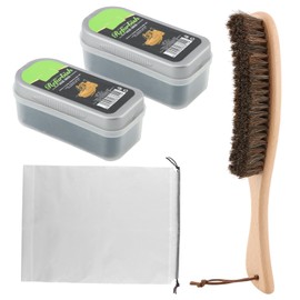 XuYelora 4-Pcs Felt Hat Cleaning Kit, Professional Cowboy Hat Care Kit Brush Cleaning Kit with 2*Suede Shoe Brush 1*Clothes Brus-h 1*Storage Bag for Cowboy & Baseball Hats(COLOR:Brown)
