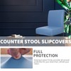 SONNACH PU Bar Stool Covers for Counter Height, Low Back