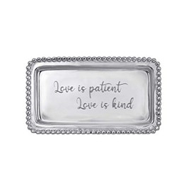 Mariposa Engraved Bowls Dinnerware & Serveware, Beaded Tray, Love Is Patient