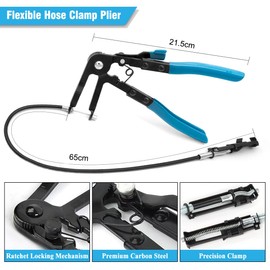 rngwaper Set of 4 Hose Clamp Pliers, Spring Band Clamp Pliers with Straight Neck Hose Remover Pliers Clamp Pliers Car with Ratchet Lock