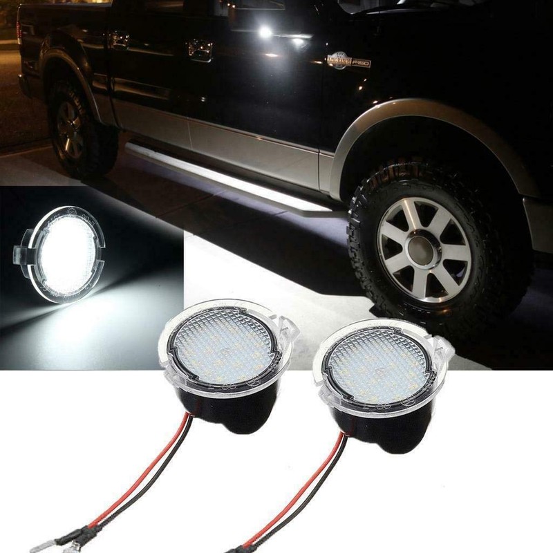 PGONE 2PC Full LED Side Under-Mirror Puddle Light Lamp Assembly