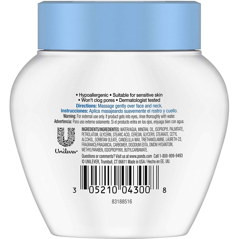 Pond's Dry Skin Cream Rich Hydrating Skin Cream, 3.9 Oz
