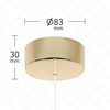 ElekTek Premium Brass Bathroom Light Pull Cord Switch Kit -
