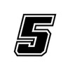 4R Quattroerre.it 13375 Number Racing 5 Moto GP, Black, 10