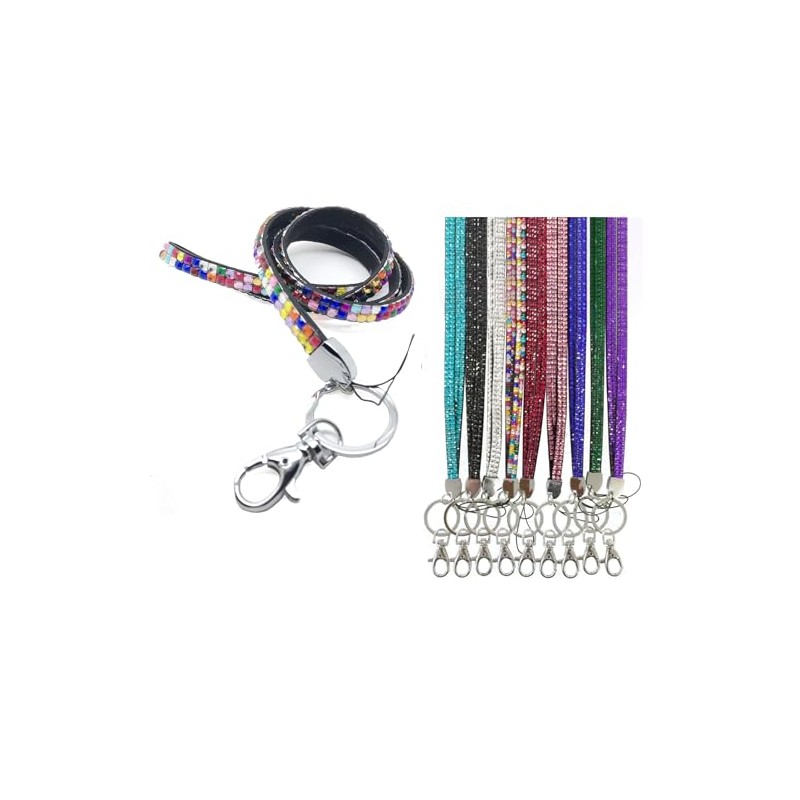 PCL Media ltd® Multi Coloured Bling Lanyard - Sparkly Lanyards