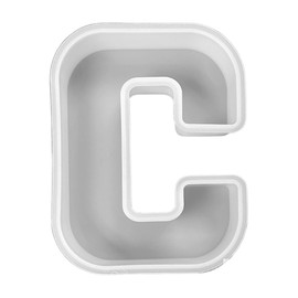 Alphabet Big Letter 7” inch Giant LED Light Resin Molds Light Epoxy Freshie to Put on Wood Base Silicone Molds Resin Craft Making Alphabet Resin Mold for LED Display Base Letters Pendant Silicone A-Z