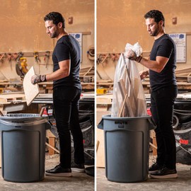 Plasticplace - W55LDC2 55-60 gallon Trash Bags │ 2 Mil │ Clear Heavy Duty Garbage Can Liners │ 38” x 58” (50Count)