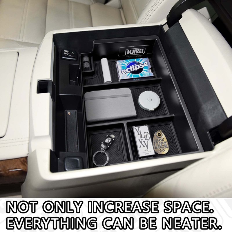 HGWEI Center Console Organizer Tray Compatible with Chevy Silverado/GMC Sierra