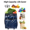 Reusable Grocery Bag On Wheels, Shopping Trolley with 8 Pockets
