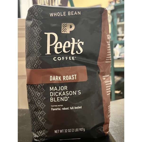 Peet's Coffee Dark Roast Whole Bean, Major Dickason's Blend (32