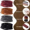 Pndeyo 4pcs Suede Leather Cord, 3mm x 5.5 Yard Faux