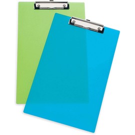 Plastic Clipboards A4 Letter Size Sturdy Durable Paperboard (2 Pack)