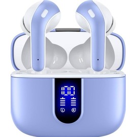 TAGRY Bluetooth Headphones True Wireless Earbuds(Purple