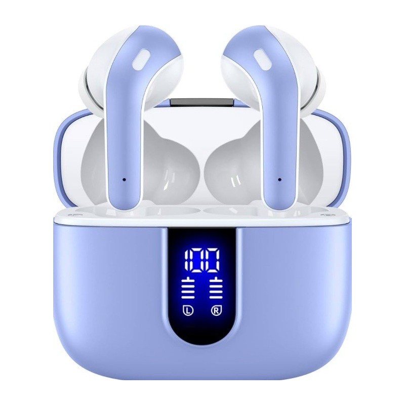 TAGRY Bluetooth Headphones True Wireless Earbuds(Purple