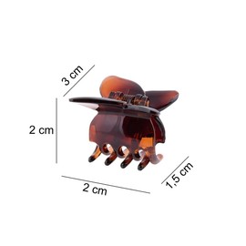 Righe e Pois - 6 Small Butterfly Hair Clips - Women's Hair Accessories - Hair Clips - 6 Pieces (Tortoiseshell