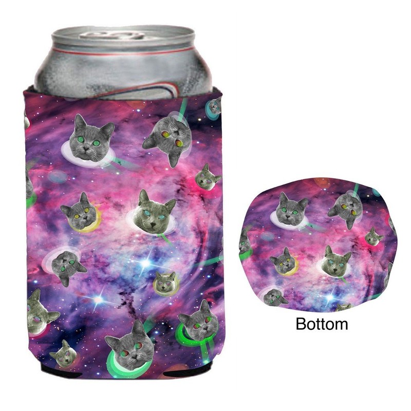 Funny chavo Mugs Space Cat - Enfriador de bebidas plegable