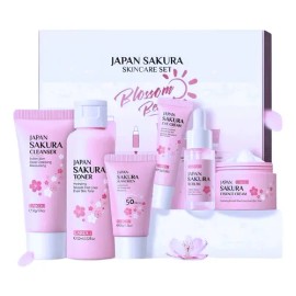 Set Cuidado Facial Sakura 6pzs Piel Radiante Rejuvenece!