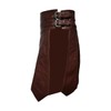 Men's Real Brown Leather Gladiator Kilt – Roman Style, Fully
