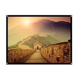 fasient Projector Screens, 60 Inches, 4: 3 Foldable Projection Screen, Foldable Portable Projector Screen for Home Cinema and Outdoor Cinema