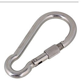 Marine Part Depot Stainless Steel Carabiner Spring Snap Link with Screw Lock 2-3/8"