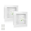 2pcs 12" x 12" Premium Aluminum Gable Vents with Screen,
