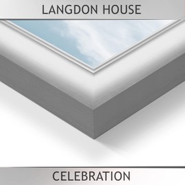 Langdon House 5x7 Picture Frames (Silver, 3 Pack), Contemporary Glam Photo Frames 5 x 7, Wall Mount or Table Top, Celebration Collection
